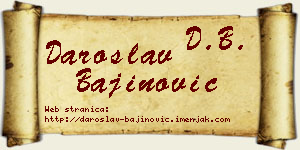 Daroslav Bajinović vizit kartica